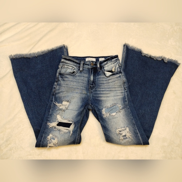 KanCan high rise flare jeans size 24 - Picture 7 of 13